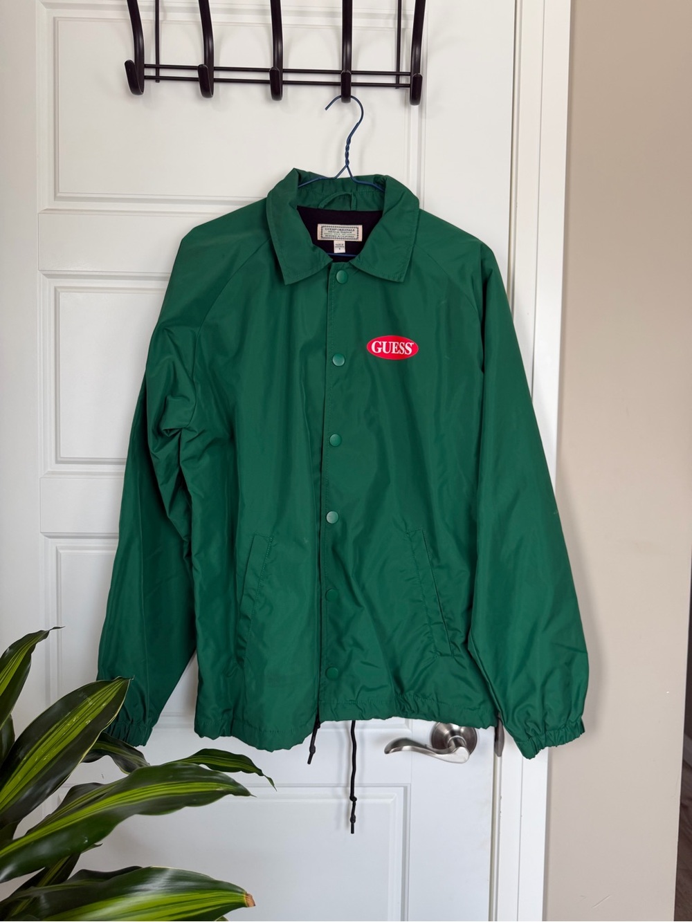 GUESS Men’s Green Windbreaker Jacket